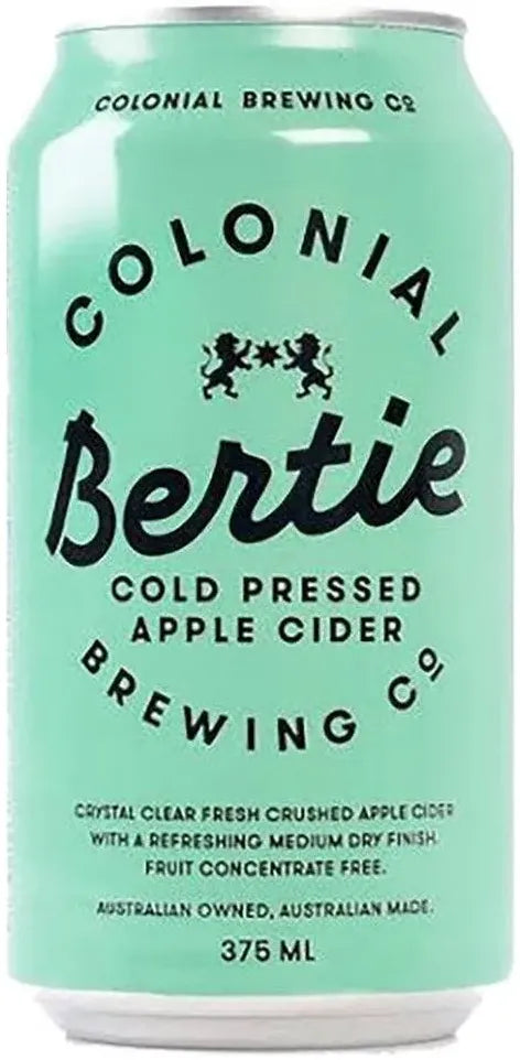 Colonial Brewing Co. Bertie Cold Pressed Apple Cider Can 375ml