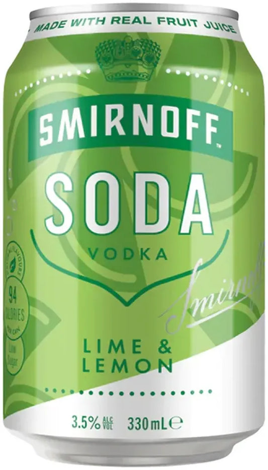 Smirnoff Soda Lime & Lemon 330ml