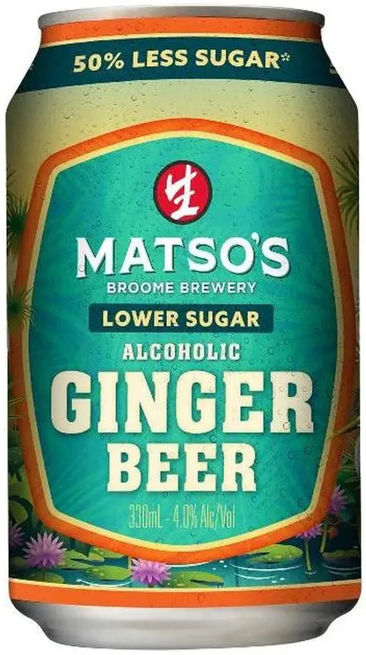 Matso's Broome Brewery Lower Sugar Alcoholic Ginger Beer Cans 330ml