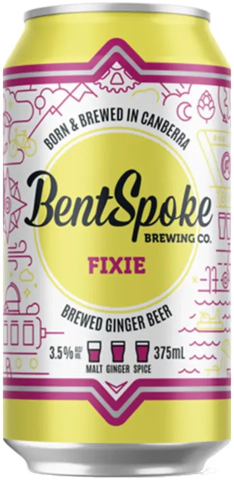 Bentspoke Brewing Co. Fixie Ginger Beer Cans 375ml