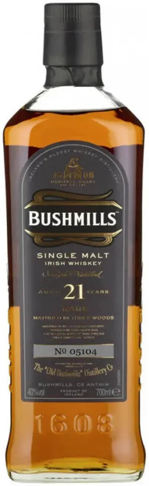 Bushmills 21 Year Old Single Malt Irish Whiskey 700ml