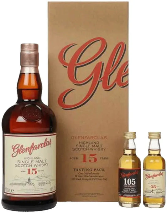 Glenfarclas 15 Year Old Single Malt Scotch Whisky Gift Pack 70