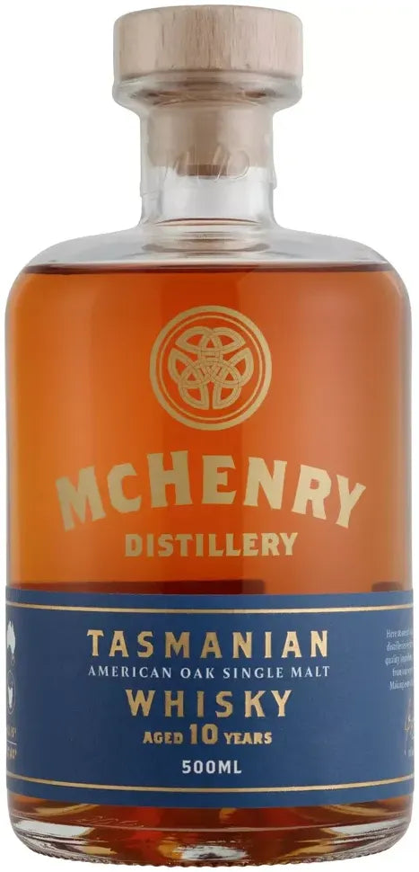 McHenry Distillery 10 Year Old Rare American Oak Single Malt Whisky 500ml