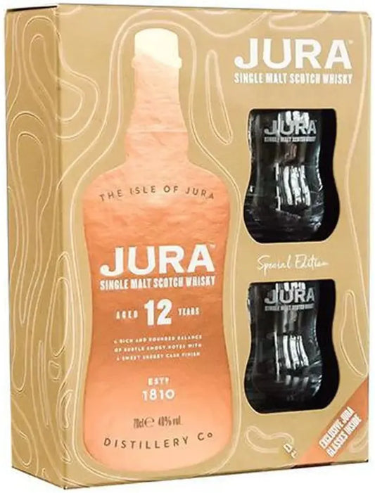 Isle Of Jura 12yo Glass Gift Pack 700ml