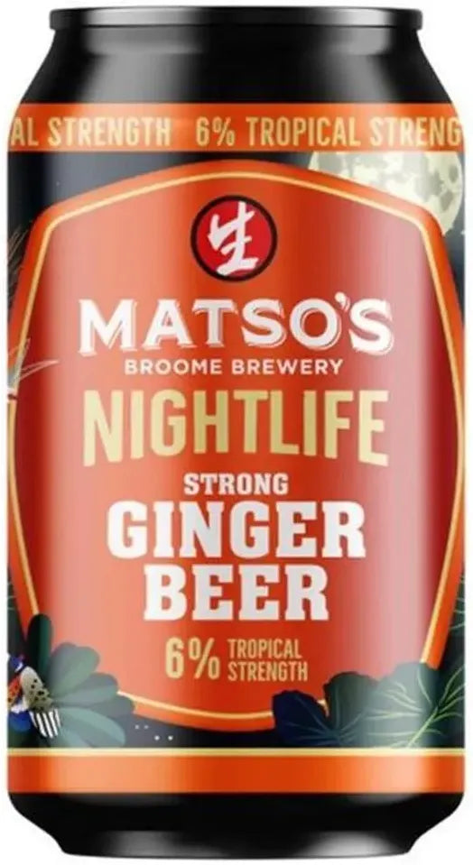 Matso's Broome Brewery Nightlife Strong Ginger Beer Cans 330ml